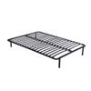 Marion - Black Bed Base Reinforced Slatted Frame and Adjustable Support Feet 120x200 X 29 Cm In Metal - Quick Assembly