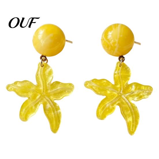 Boho Seaside Style Earrings 1 Pair Starfish Drop Earrings, Summer Beach Dangle Stud Cute Pendant Drops Ocean Themed Holiday Coastal Jewelry