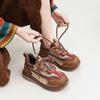 Summer new top layer cowhide retro comfortable commuting casual sports style front lace up women's shoes
