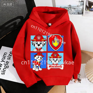 3-12 Year Boys Girls Toddler Pullover Top Spring Autumn Paw Patrol Pup Friends Printed Hoodie Sweatshirt Casual Kid Soft Clothes