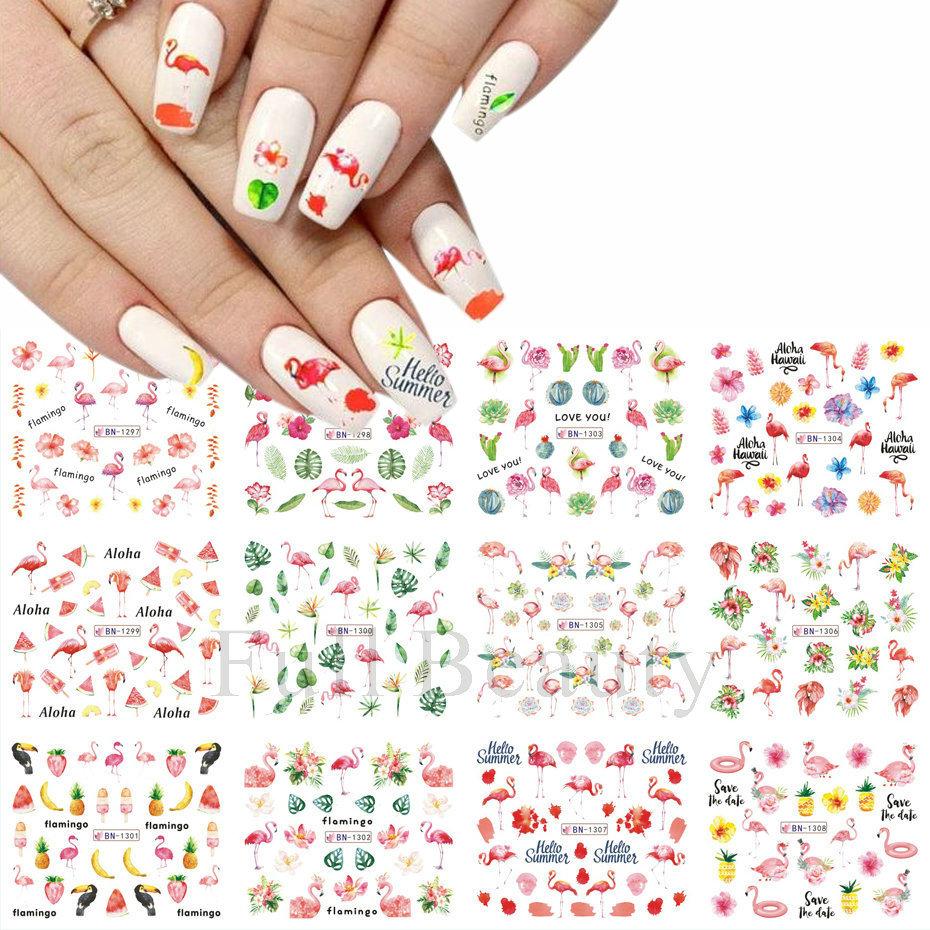 Наклейка для дизайна ногтей, Серия «Весенние и летние цветы и травы», Водная наклейка для ногтей с цветком Zou Ju