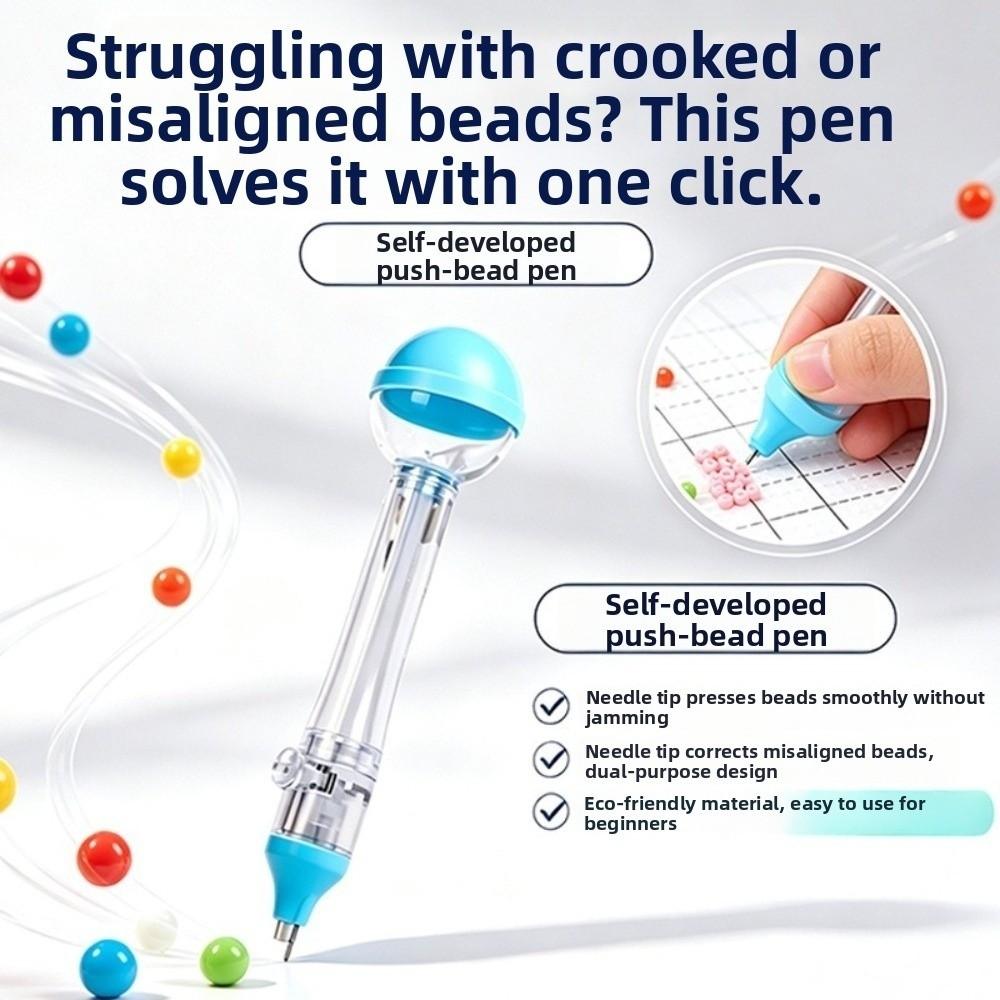 Efficient Fuse Bead Pen Automatic Press-Type Bead Pen Bead Positioning Pen Beading Crafts Tool
