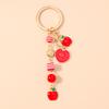 New Enamel Avocado Cherry Keychain Women Girls Fruit Key Ring Pendants for Handbag Decor DIY Key Chain Gifts