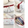 1pc Cherry Embroidered Pattern Storage Bag Large Capacity Women's Cosmetic Bags Portable Travel Storage Bag Pencil Case Handbags