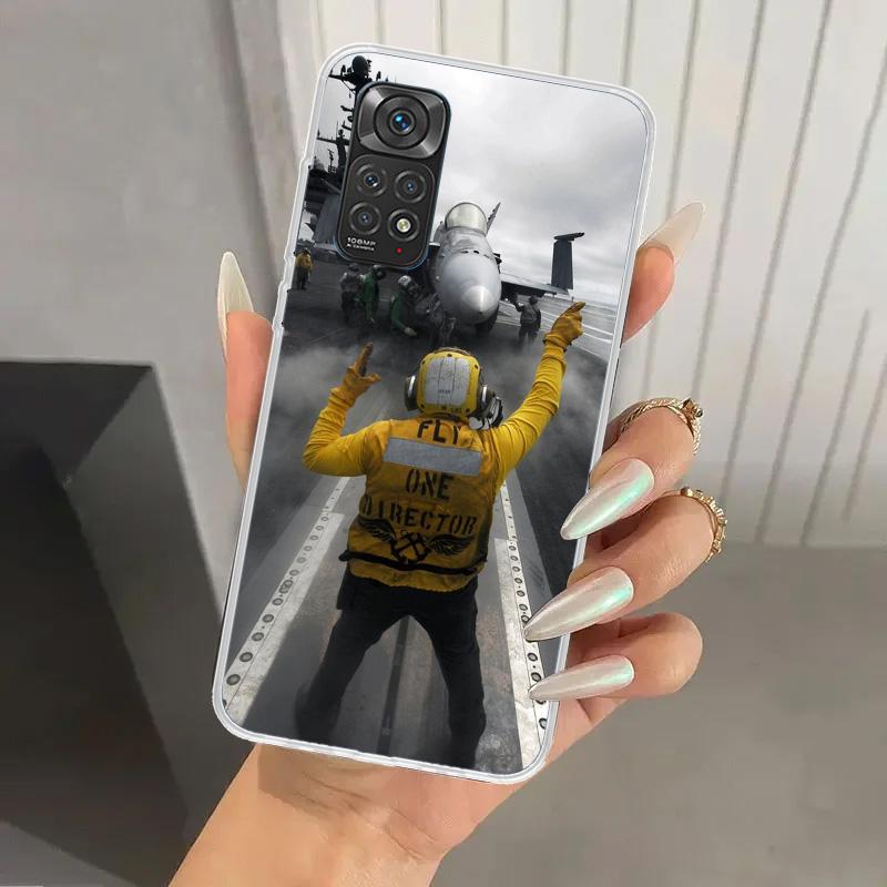 Чехол для телефона Военный самолет Военный корабль Истребитель для Xiaomi Redmi Note 15 14 14S 13 12S 12 Pro 11S 11 Plus 11T 11E 10S Мягкий Funda Pr