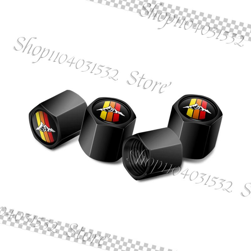 4Pcs Three-color Emblem Car Wheel Tire Valve Caps Tyre Stem Airdust Waterproof Covers For Toyota 4Runner Highlande Tacoma Rav4