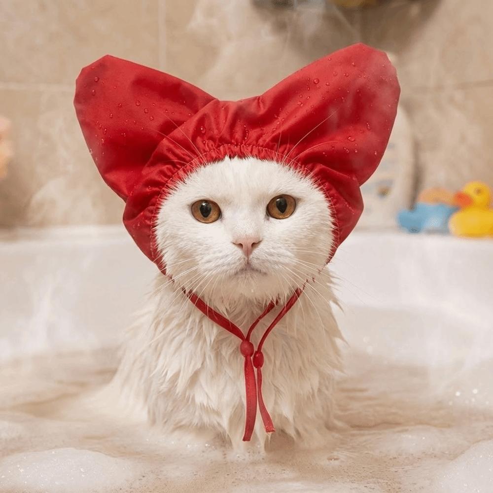 Comfortable Cat Bath Shower Cap Reusable Dog Bath Hat Pet Grooming