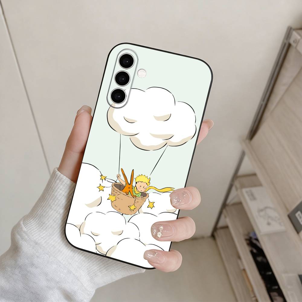 Чехол для телефона Маленький принц Для Samsung Galaxy A73,A72,A71,A70,A53,A52,A51,Другие Мягкий черный чехол