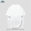 Dingfengbaoluo Pure Cotton Short-Sleeve Men's Summer Casual Letter Print T-Shirt, Round Neck, Foam Crafted Couple Top DF013 Black XL