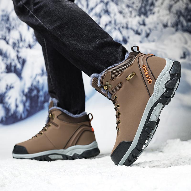 36-47 зимние мужские высокие кроссовки для активного отдыха из бархата женские походные ботинки большого размера с мехом теплые походные ботинки весна/осень