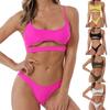 Women's Striped Printing Padded Push Up 2 Piece Bikini Sets Swimsuits Beachweart