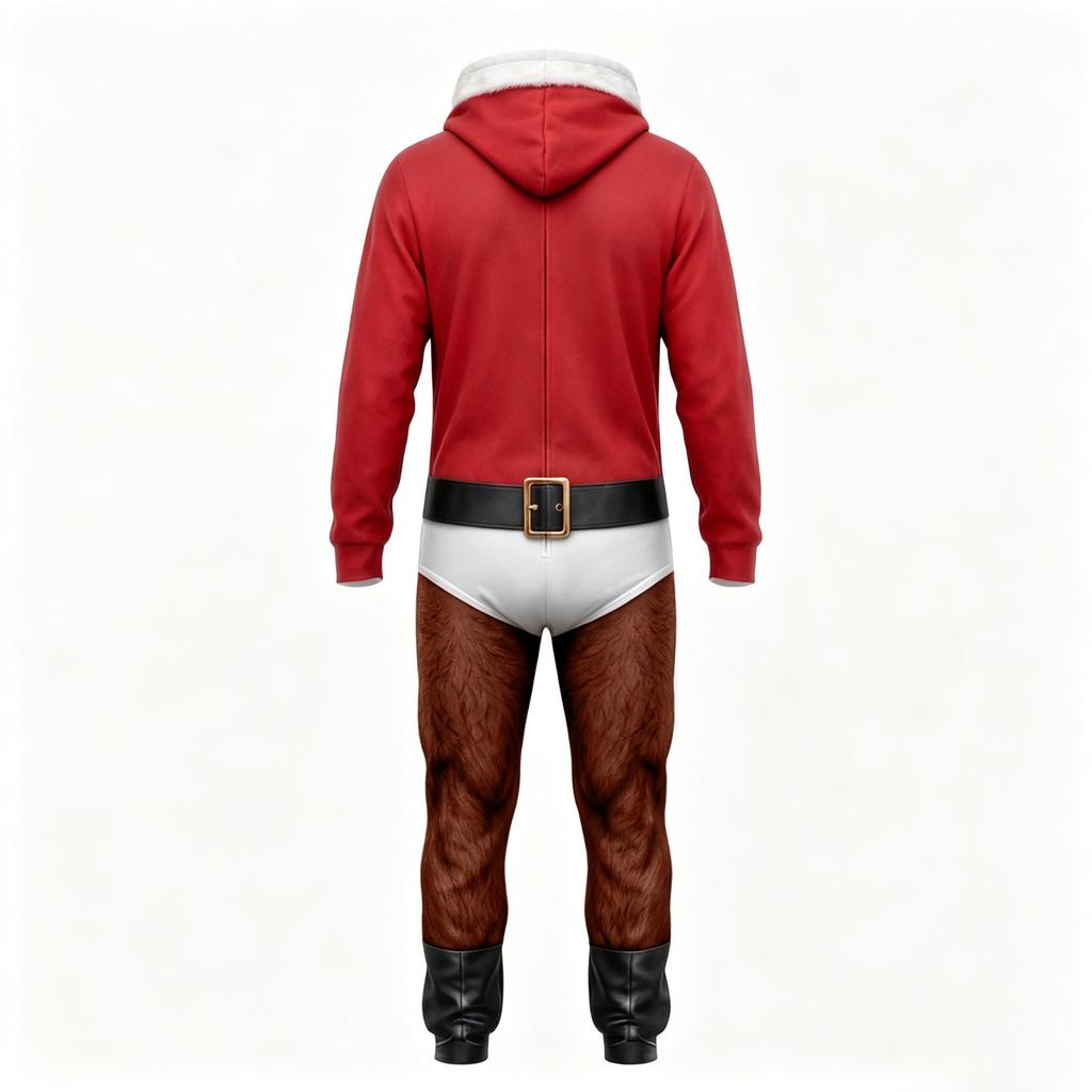 Мужской смешной рождественский комбинезон, праздничный цельный наряд для вечеринок и отдыха