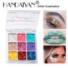 HANDAIYAN Nine -color Sequins Eye Shadow Shiny Glittering Shadow Plate European and American Colorful Stage Makeup Nine Palace Grid Makeup Disks