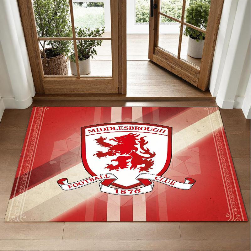 Middlesbrough Design Crystal Velvet Rug Soft Decorative Mat for Bedroom Entrance