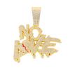 Hip Hop Full Diamond Letter Love NO LOVE Pendant Necklace Street Niche Hiphop Personalized Cuban Chain Fashion Jewelry