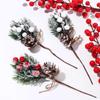 Home Party Xmas Christmas Berry Artificial Pine Branch Christmas Decoration Artificial Flower
