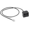 Telephone RJ9 Male to 2 Female 4P4C Connector Adapter Splitter Extension Cable