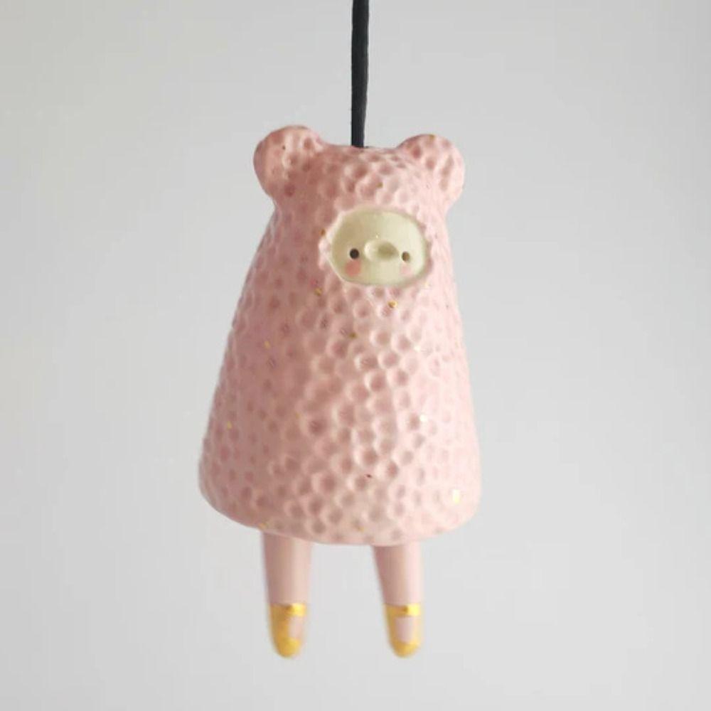 Новая Коллекция Милых Керамических Колокольчиков Мультяшное Ремесло Ручная Работа Музыка Ветра Простой Подвес для Двора Домашнее Украшение