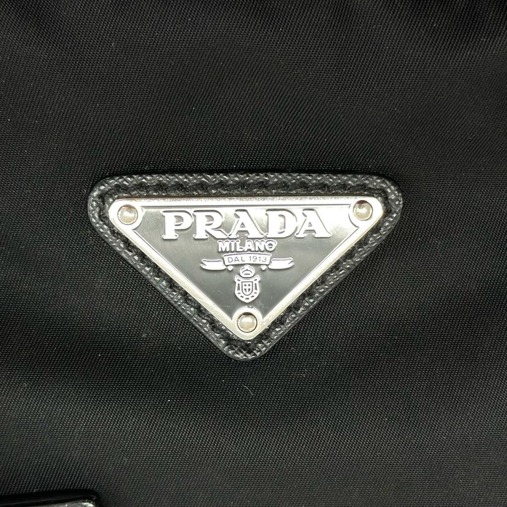 PRADA Saffiano briefcase 2VE661 Handbag black mens used
