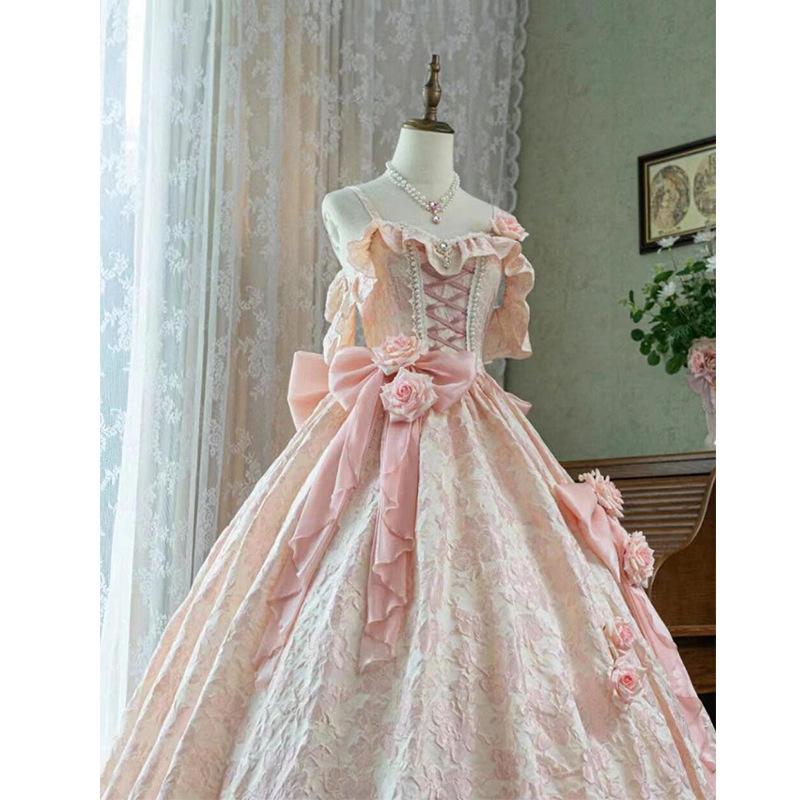 Вечернее платье Лолиты Высокий стиль Банкет Искусство Тест Выступление Без рукавов На бретелях Завышенная талия Платья принцессы