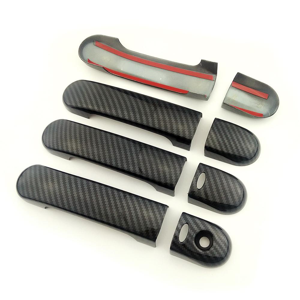 Для Nissan March Micra K12 Grand Livina L10 Note Versa Tiida C11 Latio Cube из углеродного волокна, модифицированная хромированная крышка дверной ручки