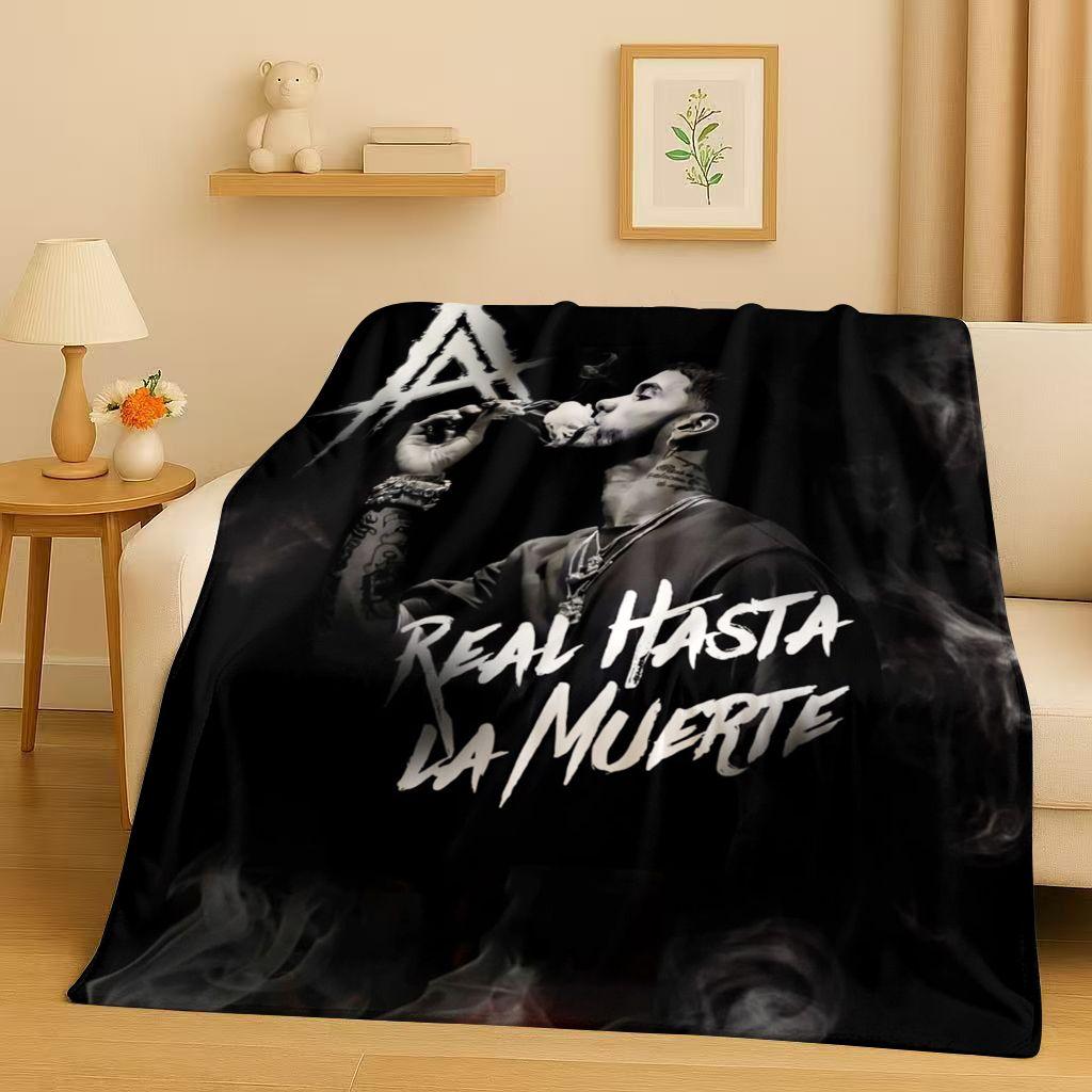3D Плед из фланели с изображением рэпера Anuel AA Real Hasta La Muerte, Ультрамягкий теплый плюшевый плед для дома, спальни, кровати, дивана, Покрытие для детей, пикника