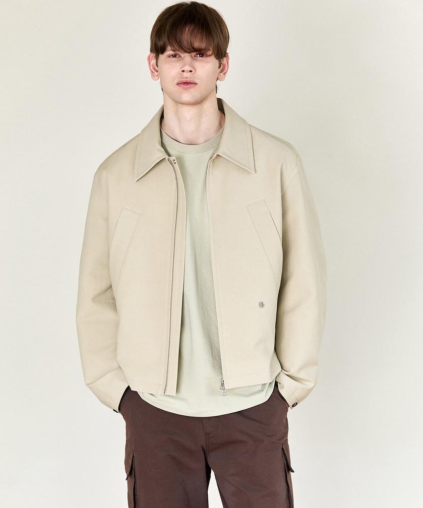 Heute Het Zipped Cotton Jacket (Beige)