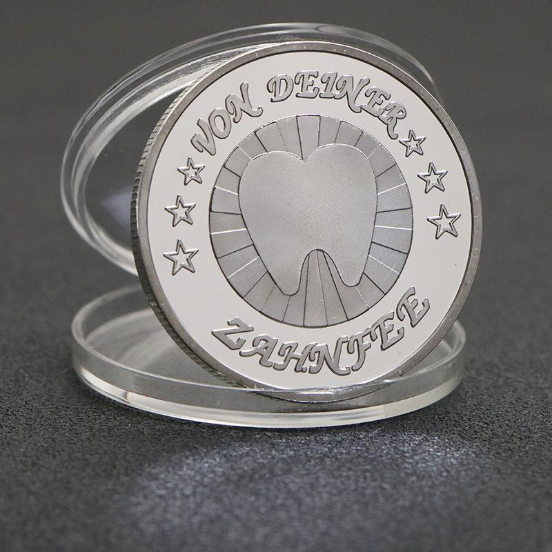 Tooth Fairy, Moon, Children, Silver Plated, Diamond Set, Play with Silver Coins, Creativity, Girl's Gift, Silver Plated Coins