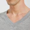 Hengyuanxiang Men's Fine Spun Pure Cashmere V-Neck Sweater