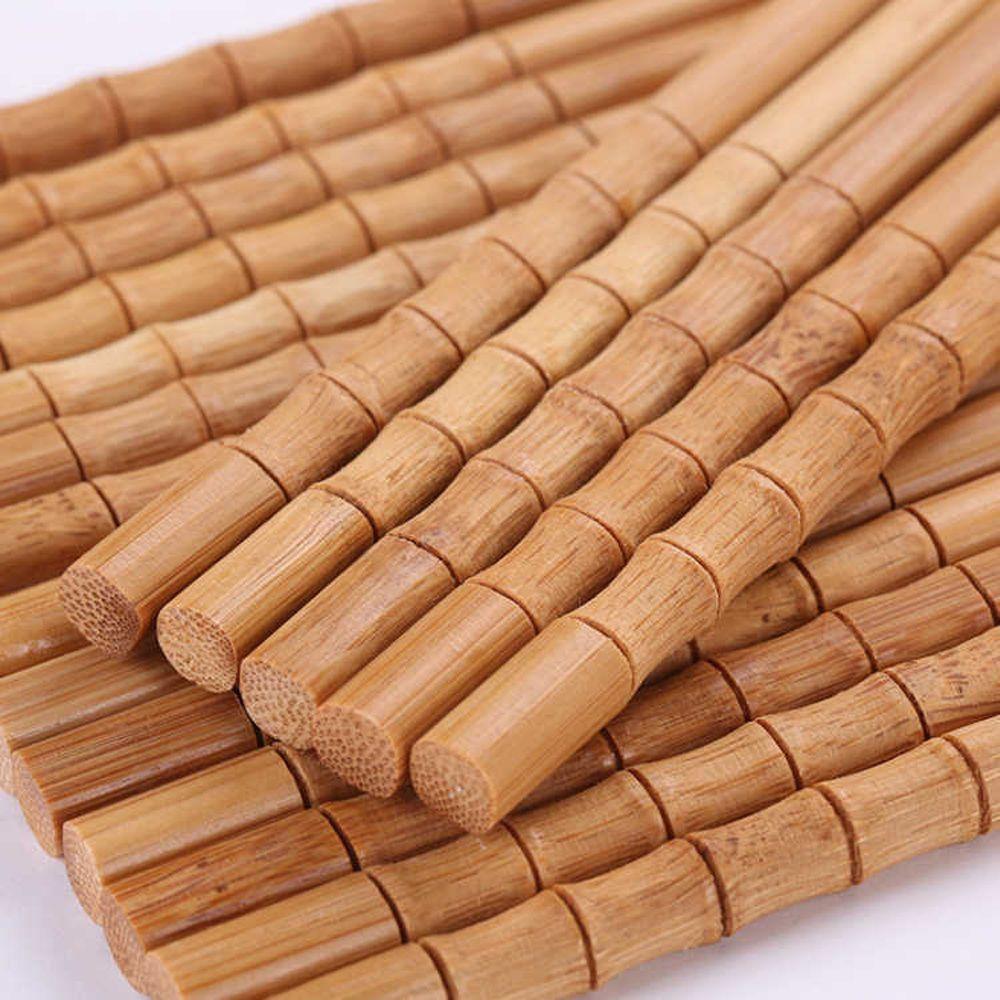 Chinese Food Natural Bamboo Home & Kitchen Dinnerware Wood Chopsticks Wooden Tableware Flatware