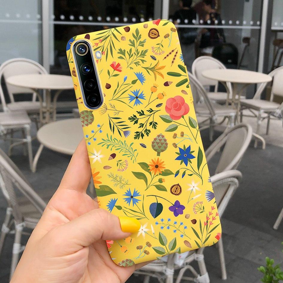 Для Realme 6 6 Pro Чехол Милые Узоры Молочной Коровы и Цветов Мягкая Задняя Крышка Для OPPO Realme 6 6S 6Pro RMX2061 Coque Funda Realme6 Capa