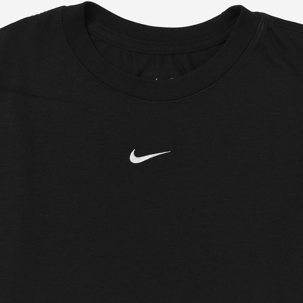 Nike Спортивная одежда Essential Укороченная футболка с круглым вырезом и короткими рукавами Женские топы Черные DD1329-010