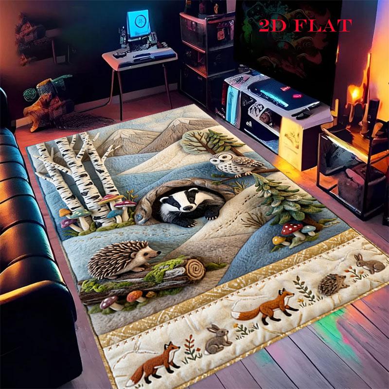 Blank Serenity Carpet Rug for Living Room Bedroom Home Sofa Decoration,Kids play Nonslip Floor Mat