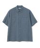 MILLO ARCHIVE Narrow Wrinkle Check Roll-Up Half Shirt [Grunge Blue]