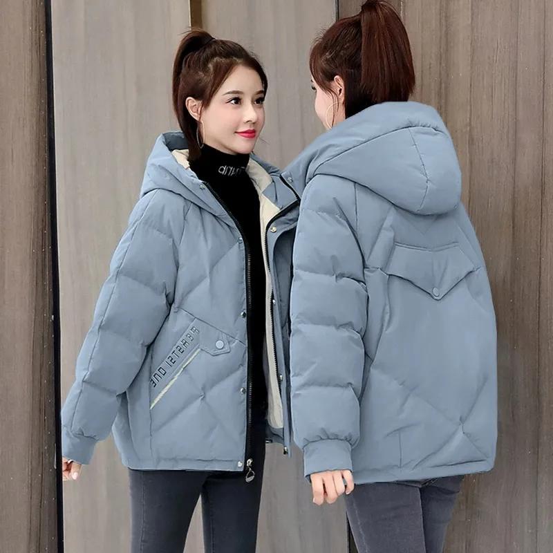 Женские куртки женские парки зимняя куртка с капюшоном свободная хлопковая парка женская повседневная куртка-пуховик большого размера верхняя одежда
