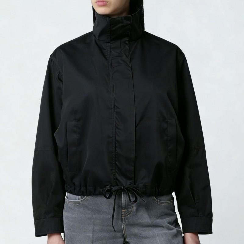 Womens Stand Collar Windbreaker Jacket Lightweight Outdoor Hiking Coat