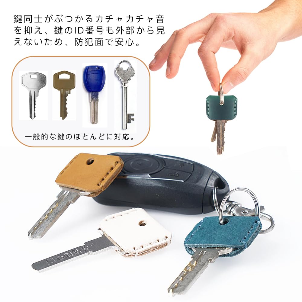 [CHANGJIQ] Комплект из 2 кожаных чехлов для ключей