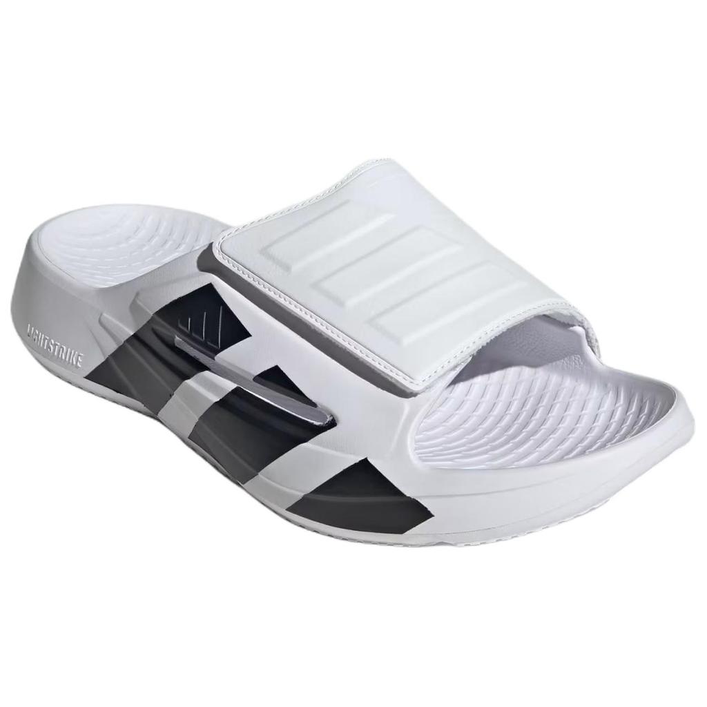 adidas Lightblaze Удобные Универсальные Шлепанцы-слайды с защитой от натирания Унисекс Обувь Белые Черные JS3584