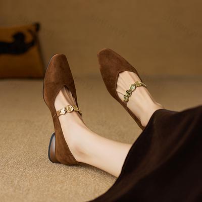 Ретро Женская Обувь Металлический Каблук Туфли-Лодочки Мэри Джейн Сандалии Женские Металлик Мода Новейшая Низкая Весенняя Однотонная Обувь