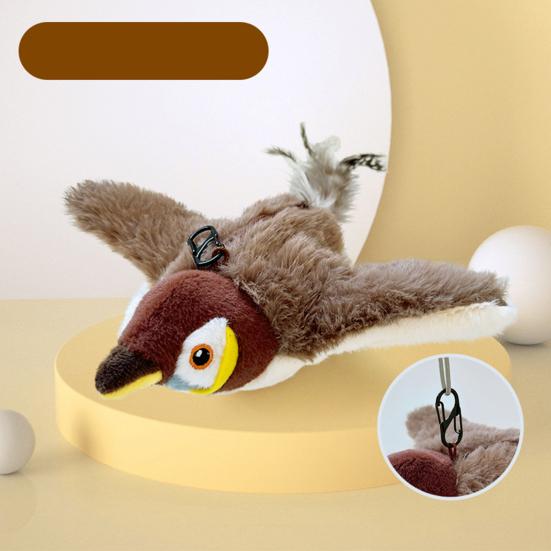 1 шт/2 шт интерактивная щебечущая игрушка для кошек-птиц электрическая симуляция плюшевые животные сенсорная активация