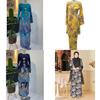 Long Sleeve Vintage Dress With Pattern For Business Casual And Formal Events
