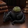 DYS 3D-печатный горшок-лежащий дракон для небольших зеленых растений, декоративное украшение-горшок для суккулентов, фигурка в темном стиле для дома, офиса, рабочего стола