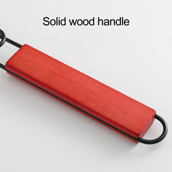 Клетка для барбекю с деревянной ручкой, полая конструкция, многоразовая, для кемпинга на открытом воздухе, для сосисок, мяса, овощей, сетка для барбекю, решетка KTY