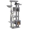 PETEPELA Кошачий комплекс для крупных Для нескольких Наблюдение за когтями Съемная кошачья лежанка Устраняет недостаток Для крупных кошек Высота Серый Кошки, Стройный, Кошки,