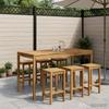 Garden Bar Table White 180 x 88.5 x 105 cm Solid Acacia Wood