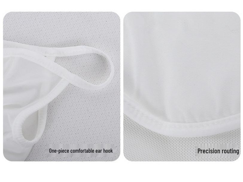 Дышащая летняя маска для лица из ледяного шелка с солнцезащитным эффектом и петлями для ушей для занятий спортом на открытом воздухе и защиты шеи