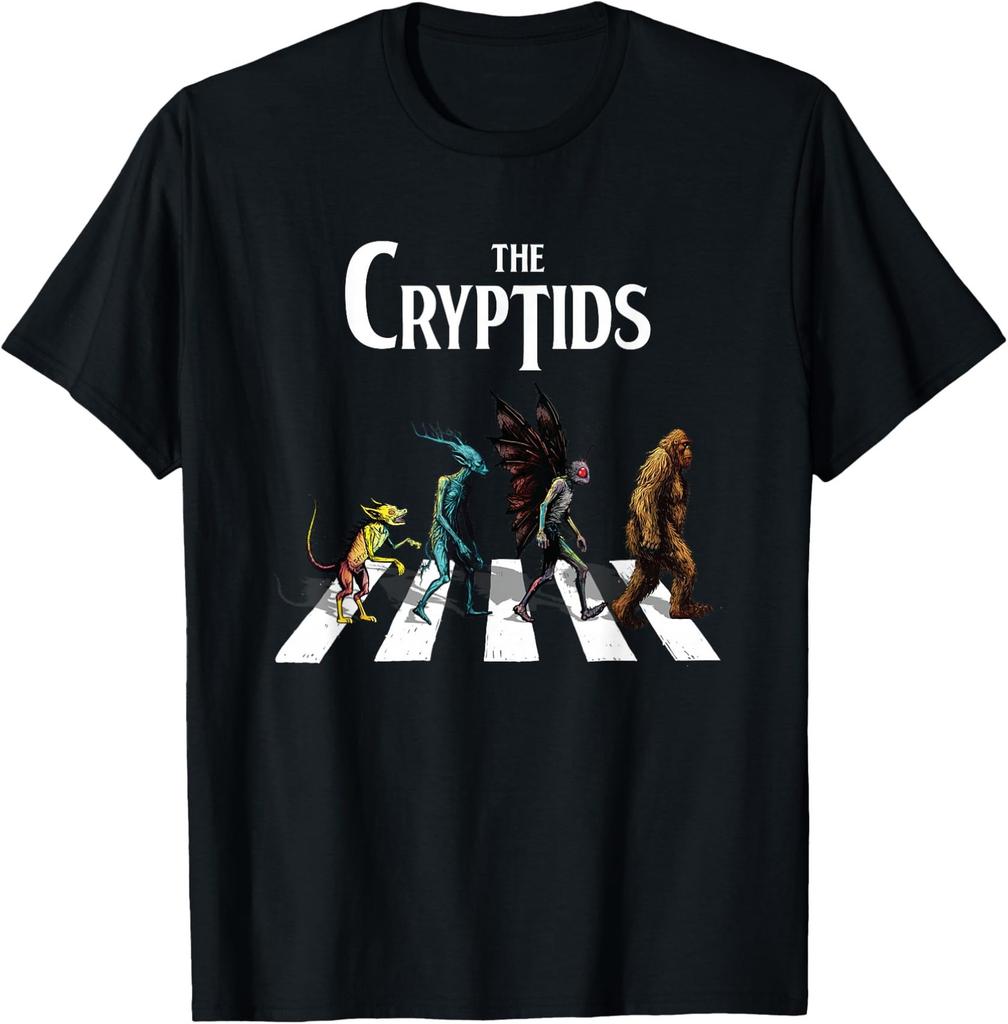 The Cryptids Bigfoot Mothman Wendigo Chupacabra Creatures T-Shirt Size S-4XL
