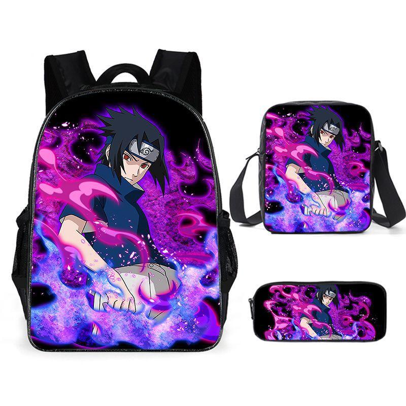 Naruto Naruto Surrounding Primary School Bag Cartoon Animation Backpack Satchel Pencil Case