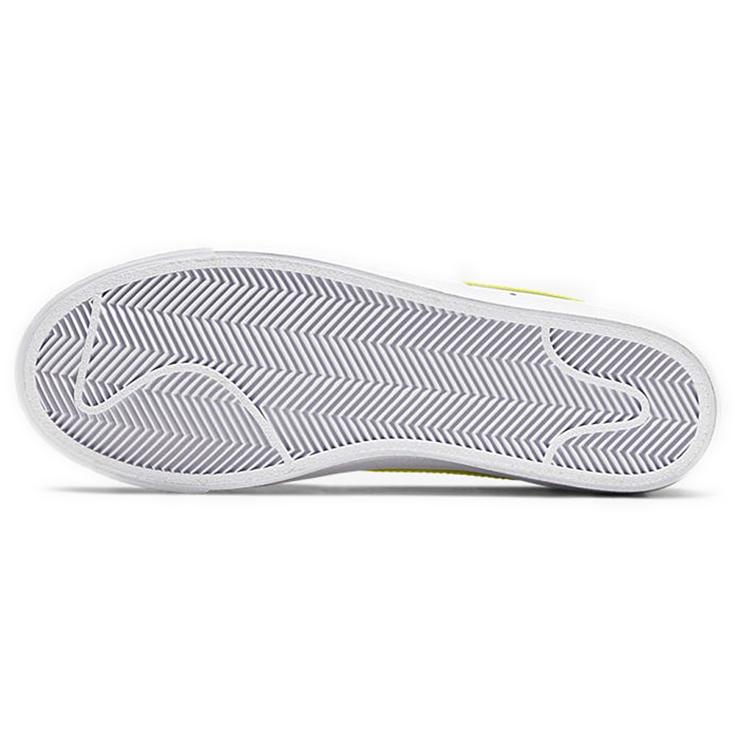 Nike Womens Blazer Mid 77 'Lemon Venom' (women's sizes) White / Lemon Venom / Pure Platinum / Fossil Skateboard Shoes CZ0362 100