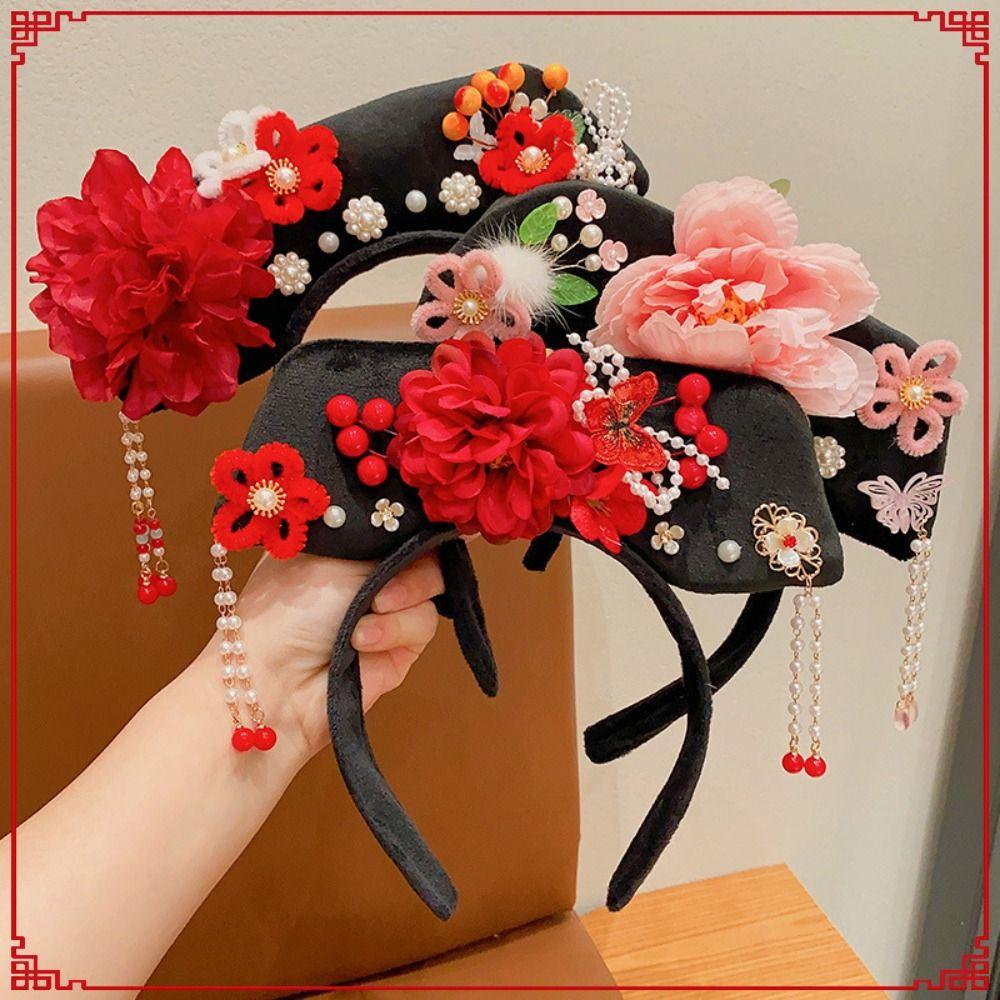 Bow Ancient Style Headband Flower Hanfu Hair Clip Traditional Chinese Style Headwear Women